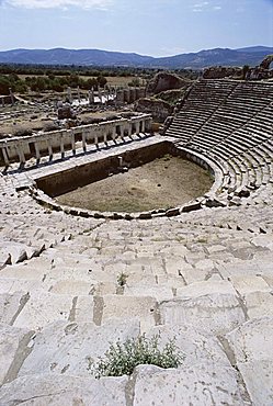 The Roman theatre, archaeological site, Aphrodisias, Anatolia, Turkey, Asia Minor