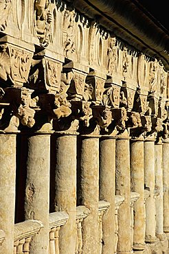 Fine cloisters of the Convento de las Duenas, Salamanca, Spain, Europe