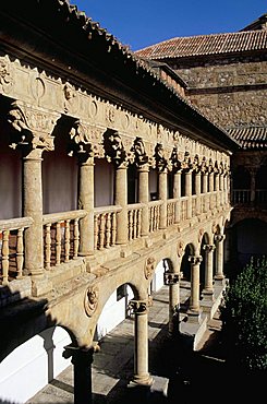 Fine cloisters of the Convento de las Duenas, Salamanca, Spain, Europe