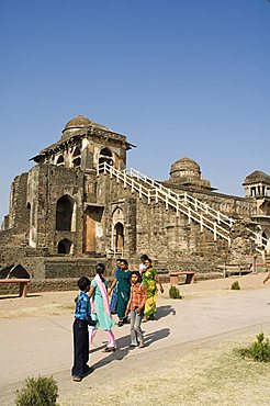 The Jahaz Mahal or Ships Palace in the Royal Enclave, Mandu, Madhya Pradesh state, India, Asia