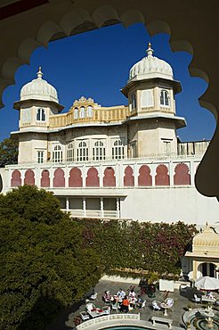 Shiv Niwas Palace, a former royal guest house and now a heritage hotel, Udaipur, Rajasthan state, India, Asia