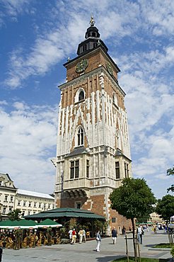 Town Hall Tower (Ratusz), Main Market Square (Rynek Glowny), Old Town District (Stare Miasto), Krakow (Cracow), UNESCO World Heritage Site, Poland, Europe