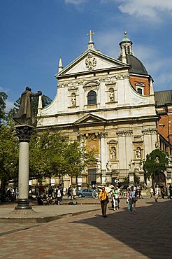 St. Peter and St. Paul's church, famous for its statues of the Apostles, Grodzka Street, Krakow (Cracow), UNESCO World Heritage Site, Poland, Europe