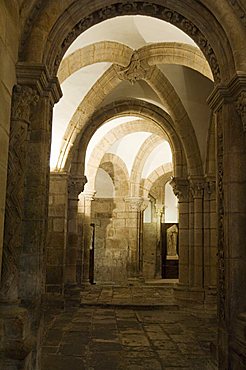 The crypt of Santiago Cathedral, UNESCO World Heritage Site, Santiago de Compostela, Galicia, Spain, Europe