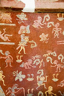 Murals, Teotihuacan, 150AD to 600AD and later used by the Aztecs, UNESCO World Heritage Site, north of Mexico City, Mexico, North America