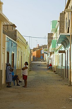 The main town of Sal Rei, Boa Vista, Cape Verde Islands, Africa