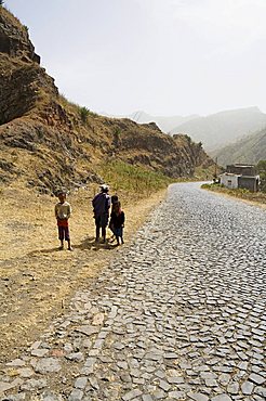 Road between Assomada and Tarrafal, Santiago, Cape Verde Islands, Africa