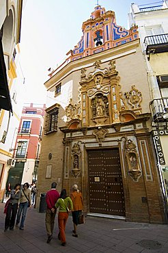 Church near Sierpes Street, Seville, Andalusia, Spain, Europe