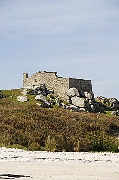 The old Block House, Tresco, Isles of Scilly, off Cornwall, United Kingdom, Europe