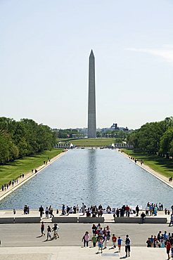 Washington Monument from the Lincoln Memorial, Washington D.C. (District of Columbia), United States of America, North America