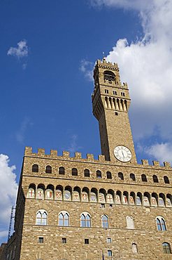 Palazzo Vecchio on the Piazza della Signoria, UNESCO World Heritage Site, Florence (Firenze), Tuscany, Italy, Europe