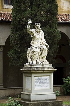 In the grounds of Santa Croce church, Florence (Firenze), Tuscany, Italy, Europe