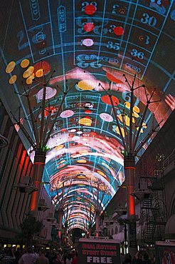 Fremont Street Light and Sound Show Experience, Fremont Street, the older part of Las Vegas, Nevada, United States of America, North America