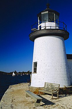 Lighthouse, Living Maritime Museum, Mystic Seaport, Connecticut, USA