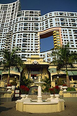 Exterior of the Repulse Bay luxury apartments noted for their unusual architecture in Hong Kong, China, Asia