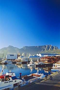 The Victoria & Alfred Waterfront with Table Mountain behind, Cape Town, South Africa