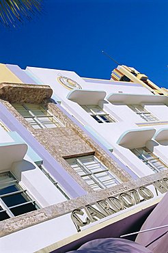 The Cardozo Hotel,  an Art Deco hotel on Ocean Drive, South Beach, Miami Beach, Florida, USA