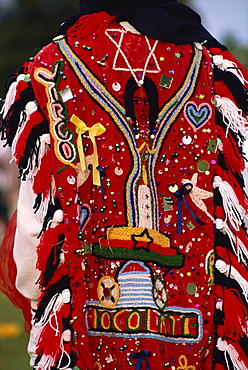 Cape detail from a Gombey dancer, Bermuda, Central America