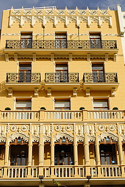 Facade on the Plaza del Ayuntamiento (Town Hall Square), Valencia, Spain, Europe