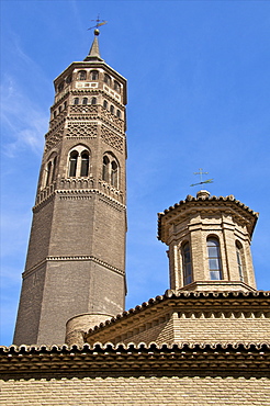 St. Pablo Church and its Mudejar Steeple, San Pablo quarter, Saragossa (Zaragoza), Aragon, Spain, Europe