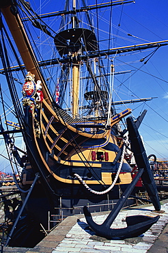 HMS Victory, Portsmouth Dockyard, Portsmouth, Hampshire, England, United Kingdom, Europe