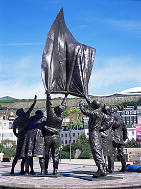 Liberation statue, St. Helier, Jersey, Channel Islands, United Kingdom, Europe