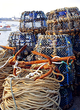 Lobster pots, Normandy, France 