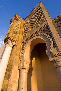 Bab Mansour, one of the city gates, Meknes, Morocco, North Africa, Africa