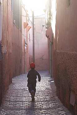 Back street of Marrakech, Morocco, North Africa, Africa