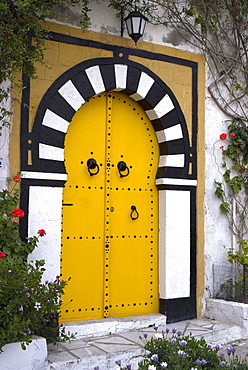 Door, Sidi Bou Said, near Tunis, Tunisia, North Africa, Africa