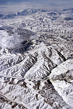 Aerial view of the Rocky Mountains, United States of America, North America