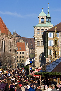 Christkindelsmarkt (Christ Child's Market) (Christmas Market), Nuremberg, Bavaria, Germany, Europe