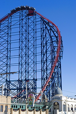 The Big One, the 235ft roller coaster, the largest in Europe, at Pleasure Beach, Blackpool, Lancashire, England, United Kingdom, Europe