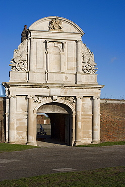 Entrance to Tilbury Fort, used from the 16th to the 20th century, Tilbury, Essex, England, United Kingdom, Europe