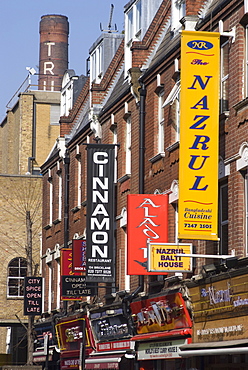 Signs, Brick Lane, London, E1, England, United Kingdom, Europe