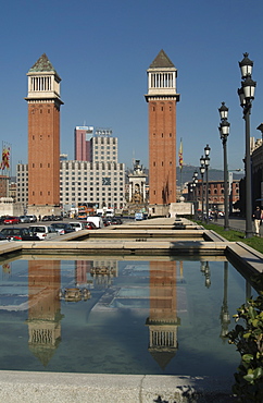 Placa Espanol, Barcelona, Catalonia, Spain, Europe