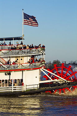 Sternwheeler on the Mississippi River, New Orleans, Louisiana, United States of America, North America