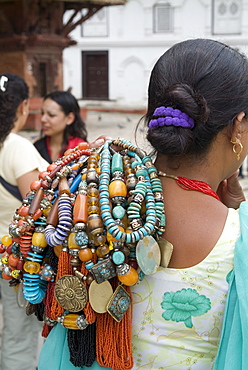 Jewelry vendor, Durbar Square, Kathmandu, Nepal, Asia