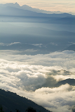 Himalaya view, Nagarkot, Nepal, Asia