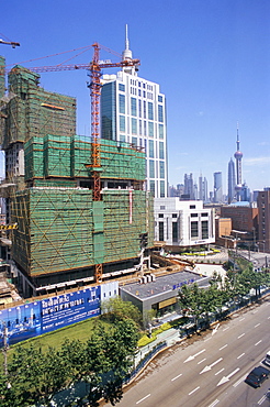 Building site, Shanghai, China, Asia