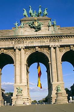 Triumphal Arch. Fiftieth Anniversary Park, Brussels, Belgium, Europe