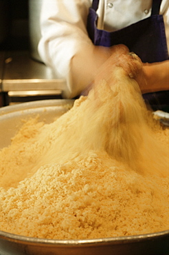 Cook preparing couscous, Marrakesh, Morocco, North Africa, Africa