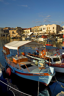 Fishing boats, Rethymnon, Crete, Greek Islands, Greece, Mediterranean, Europe