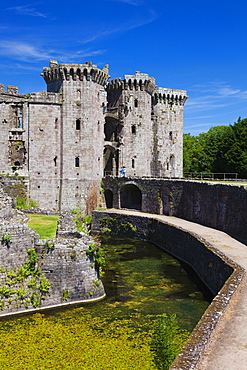 Raglan Castle, Monmouthshire, Wales, United Kingdom, Europe 