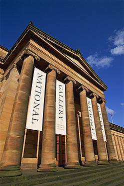 Exterior of the National Gallery, Edinburgh, Lothian, Scotland, United Kingdom, Europe