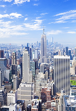 Manhattan skyline, New York skyline, Empire State Building, New York City, United States of America, North America