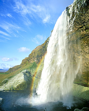 Seljalandsfoss waterfall, southern area, Iceland, Polar Regions