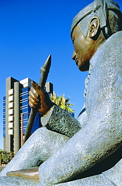 Statue of native Navajo indian, Phoenix, Arizona, USA 