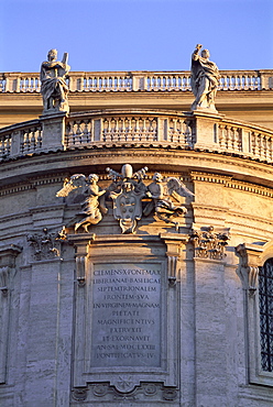 Detail of exterior of Santa Maria Maggiore, Rome, Lazio, Italy, Europe