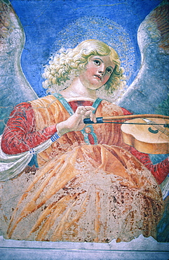 Fresco of an angel musician, Vatican Museum